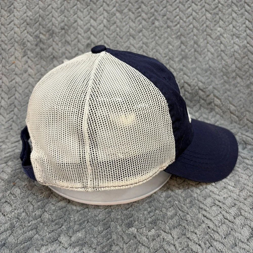 Ducks Unlimited Outdoor Cap Trucker Hat Navy Blue White Mesh Adjustable 0867